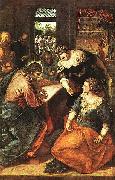 TINTORETTO, Jacopo Christus bei Maria und Martha oil painting